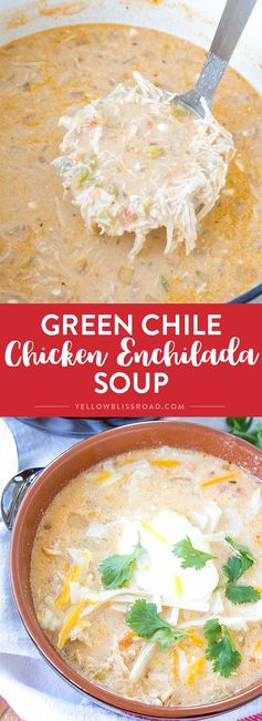 Green Chile Chicken Enchilada Soup