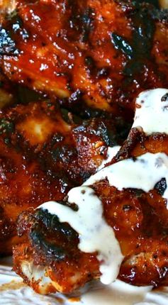 Grilled Cajun Wings with Alabama White Lightning BBQ Sauce