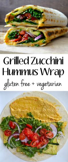Grilled Zucchini Hummus Wrap