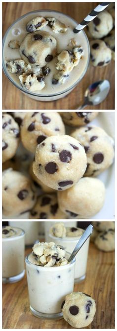 Healthy Chocolate Chip Cookie Dough Blizzard