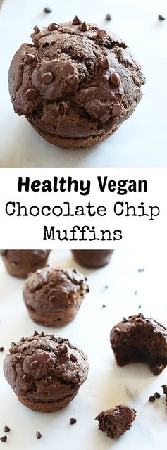 Healthy Vegan Chocolate Chip Muffins