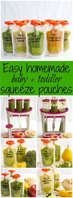 Homemade baby food pouches