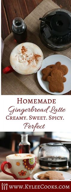 Homemade gingerbread latte