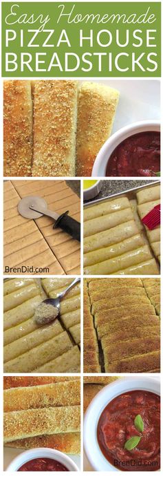 Homemade Pizza House Breadsticks (with Pizza Dipping Sauce