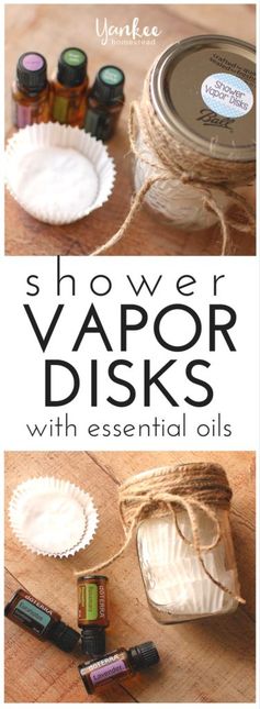Homemade Shower Vapor Disks with Essential Oils