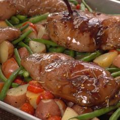 Honey balsamic sheet pan chicken