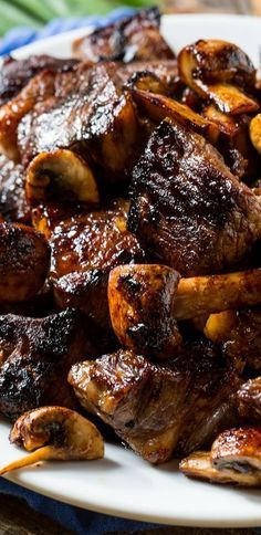Honey Bourbon Steak Tips