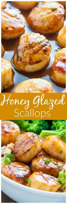 Honey-Glazed Scallops