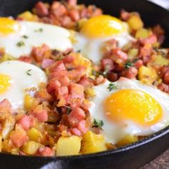 Honey Mustard Ham Egg and Potato Bake