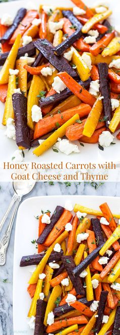 Honey Roasted Carrots with Goat Cheese and Thyme