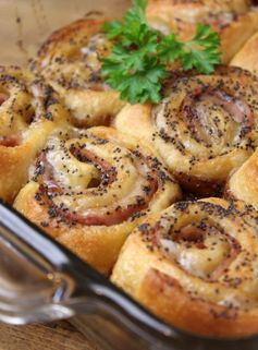 Hot Ham and Cheese Rolls