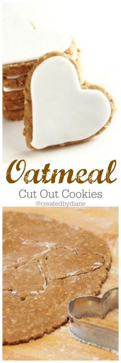 Iced Oatmeal Cut Out Cookies