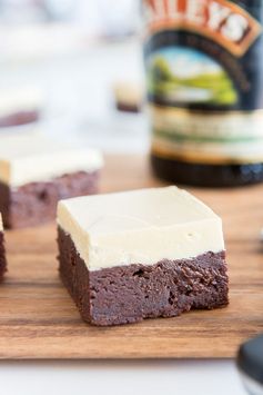 Irish Cream Brownies with Caramelized White Chocolate Buttercream