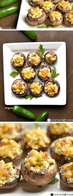 Jalapeño Popper Stuffed Mushrooms