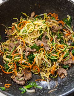 Korean Japchae Zucchini Noodles