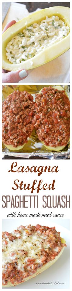 Lasagna-Stuffed Spaghetti Squash