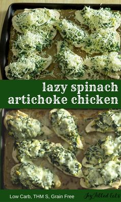 Lazy Spinach Artichoke Chicken Breasts