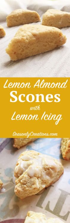 Lemon Almond Scones with Lemon Icing