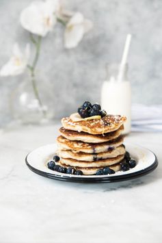 Lemon Blueberry Quinoa Pancakes