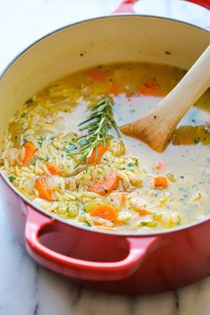 Lemon Chicken Orzo Soup