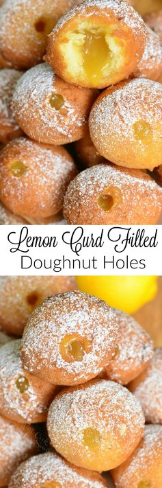 Lemon Curd Filled Doughnut Holes