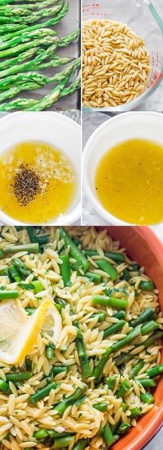 Lemon Orzo with Asparagus