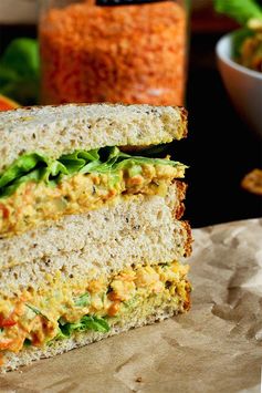 Lentil + Chickpea Salad Sandwiches (a.k.a. Vegan 