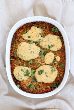 Lentil Rice Casserole with Chickpea Dumplings