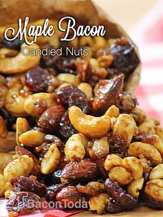 Maple Bacon Candied Nuts