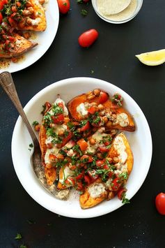 Mediterranean Baked Sweet Potatoes