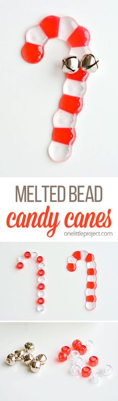 Melted Bead Candy Canes | Candy Cane Bead Ornaments