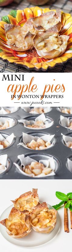 Mini Apple Pies in Wonton Wrappers