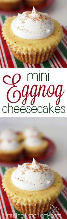 Mini Eggnog Cheesecakes