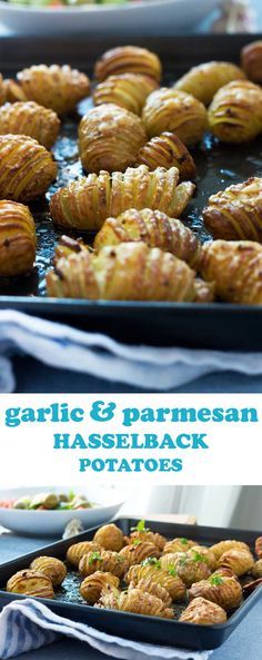 Mini garlic & parmesan hasselback potatoes