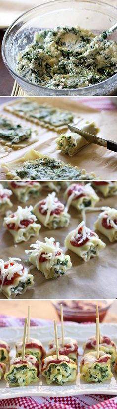 Mini Spinach Lasagna Roll-Ups