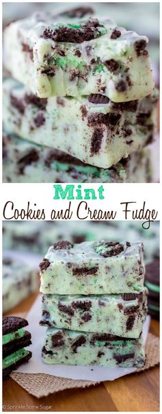 Mint Cookies and Cream Fudge