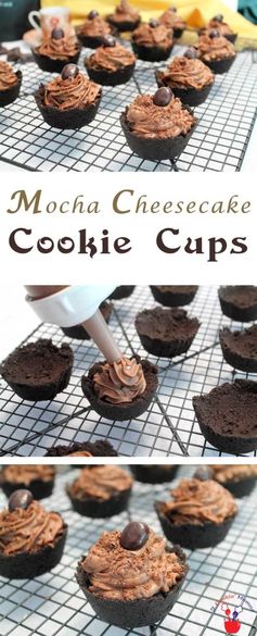Mocha Cheesecake Cookie Cups