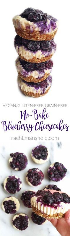 No-bake Blueberry Cheesecakes