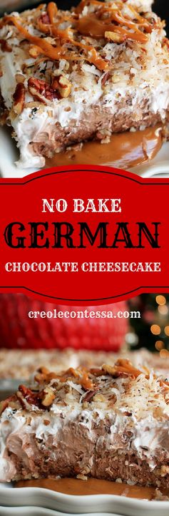 No Bake German Chocolate Cheesecake