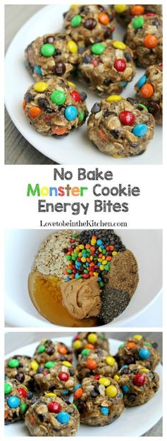 No Bake Monster Cookie Energy Bites
