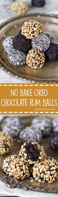 No Bake Oreo Chocolate Rum Balls