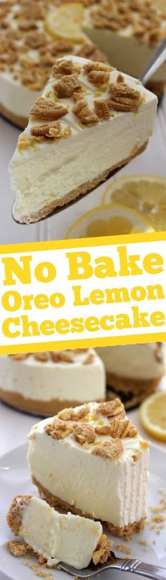 No Bake Oreo Lemon Cheesecake