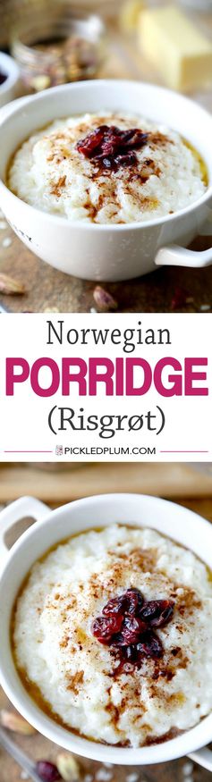 Norwegian Porridge With Dried Cranberries