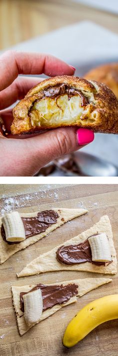 Nutella and Banana Stuffed Crescent Rolls