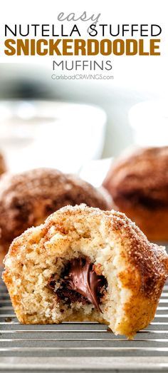 Nutella Stuffed Snickerdoodle Muffins