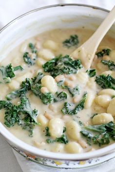 One Pan Creamy Parmesan Garlic Gnocchi with White Beans and Kale