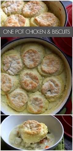 One Pot Chicken & Biscuits