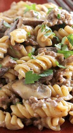 One Pot Ground Beef Stroganoff