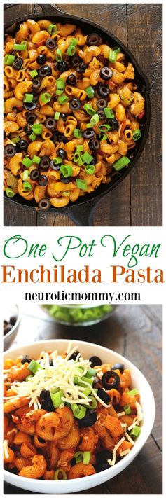 One Pot Vegan Enchilada Pasta