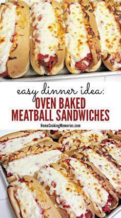 Oven Baked Meatball Sandwiches